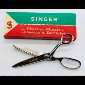 Vintage Singer pinking shears new in box scissors